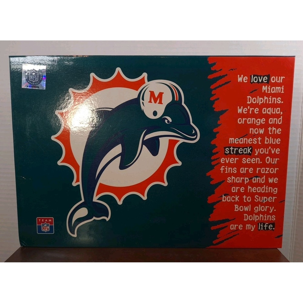 NIB Vintage Logo Miami Dolphins Team BodyCare Gift Pack Soap, Shower Gel, Razor